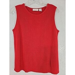 womens croft and barrow" summer‎ Red sleeveless tank top, Size Medium Sweater